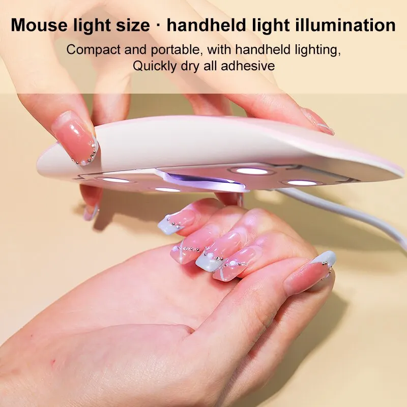 6 W Mini Nagel Trockner Maschine Tragbare 6 LED UV Maniküre – Bild 5