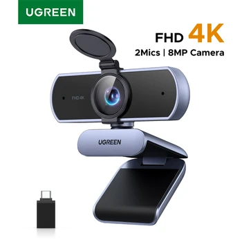 4K FHD 1080P Webcam 8MP für PC, PDAF Autofokus, Dual AI Noise-Cancelling-Mikrofone, Webcam-Kamera funktioniert