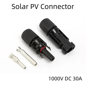 Solar-Photovoltaik-Stecker Männlich Weiblich 30A 1000V DC IP67 Wasserdicht Solarpanel-Kabelverbinder Für MC4