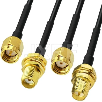 SMA Stecker RP SMA Stecker Auf RP SMA Stecker SMA Weibliche RG174 Koaxialkabel Verlängerung Kabel Kupfer