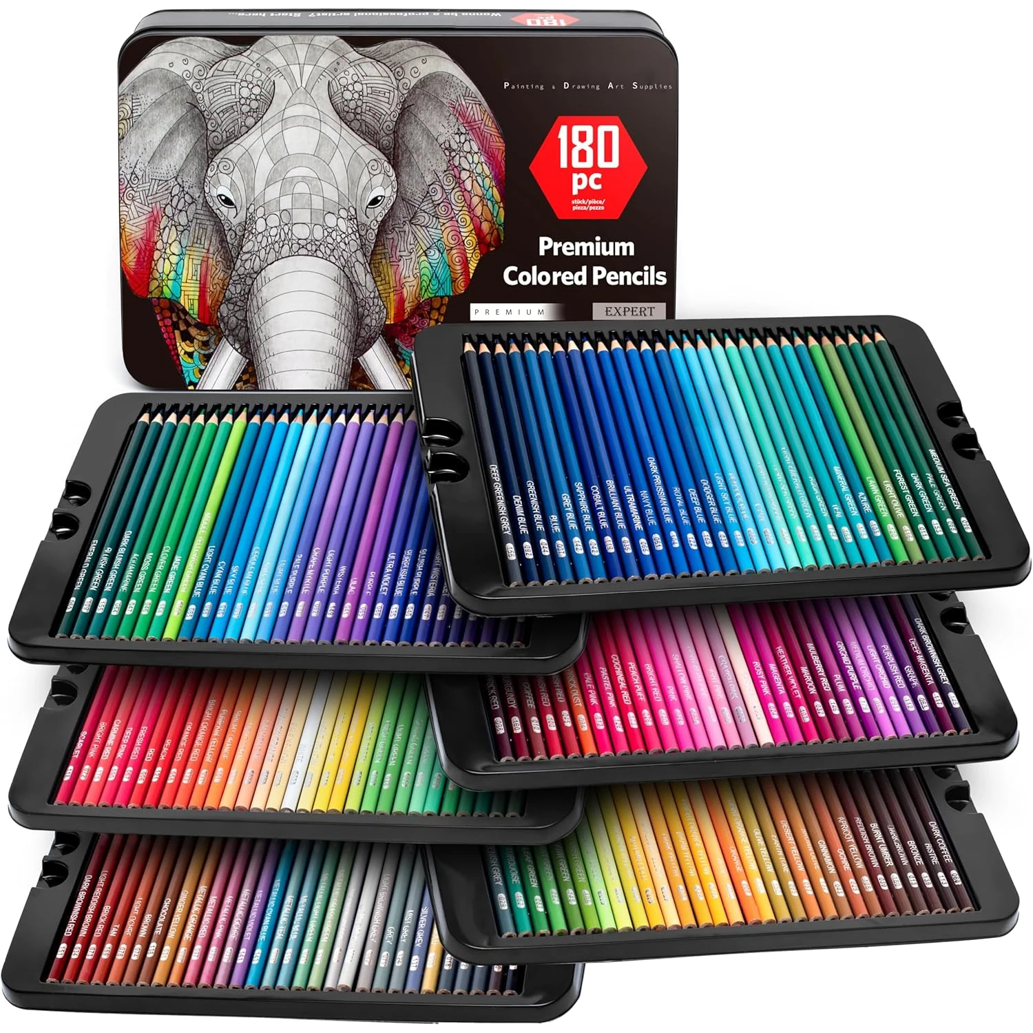 72/120/180/260 Farben Professionelles Buntstift-Set Feine