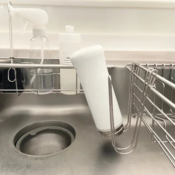 Küchen-Aufbewahrungsregal, hängender Tassenhalter zum Trocknen von Wasserflaschen und Kaffeetassen, mit Haken