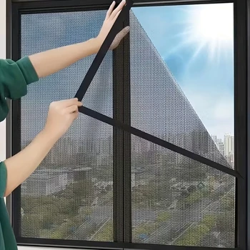 Mückenschutz-Fensterrollo, selbstklebendes Fenster-Moskitonetz, sommerliches Insektenschutz-Türrollo