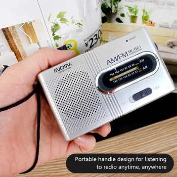 BC-R21 Mini-Radio, AM FM, batteriebetrieben, tragbares Radio, bester Empfang, langlebig, für Laufen, Gehen