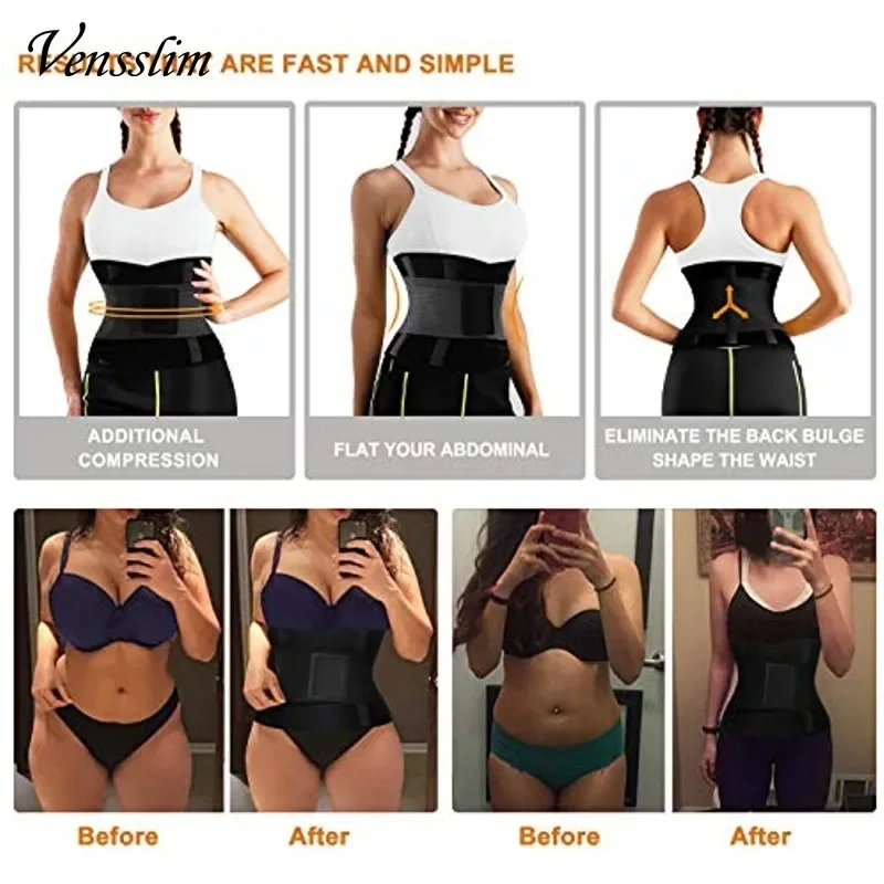 Vensslim Frauen Sauna Schweiß Bauch Trimmer Gürtel Taille – Bild 5