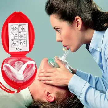 Auto Rettung CPR Maske Notfall Erste Hilfe Masken Beatmungsgerät Einwegventil CPR Gesichtsschutz