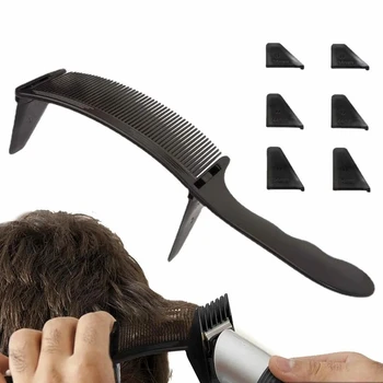 Friseur-Haarschnittkamm mit flacher Oberseite, gebogenes Haarschneiden, geschwungener Kamm, professioneller