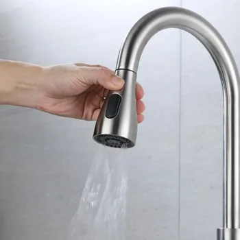 1/2 Zoll Verbindung Küche herausziehbare Wasserhahn-Sprühdüse 3 Modi ABS wassersparend Badezimmer Waschbecken