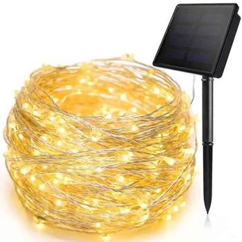 Solar LED Licht Im Freien Wasserdichte Lichterkette String Weihnachten Halloween Dekoration Girlande Garten