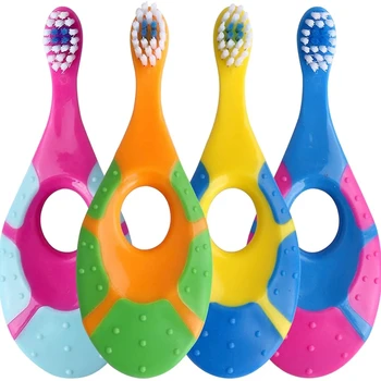 KidsToothbrush Kinder Mit Weichen Borsten BPA-Frei Kleinkind Zahnbürste Training Milchzähne (2 Stück)