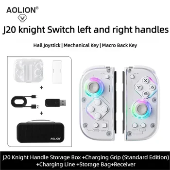 Aolion Neuer J20 für Switch 2 RGB Kabelloser Knight Links- und Rechtscontroller Hall-Joystick Gamepad