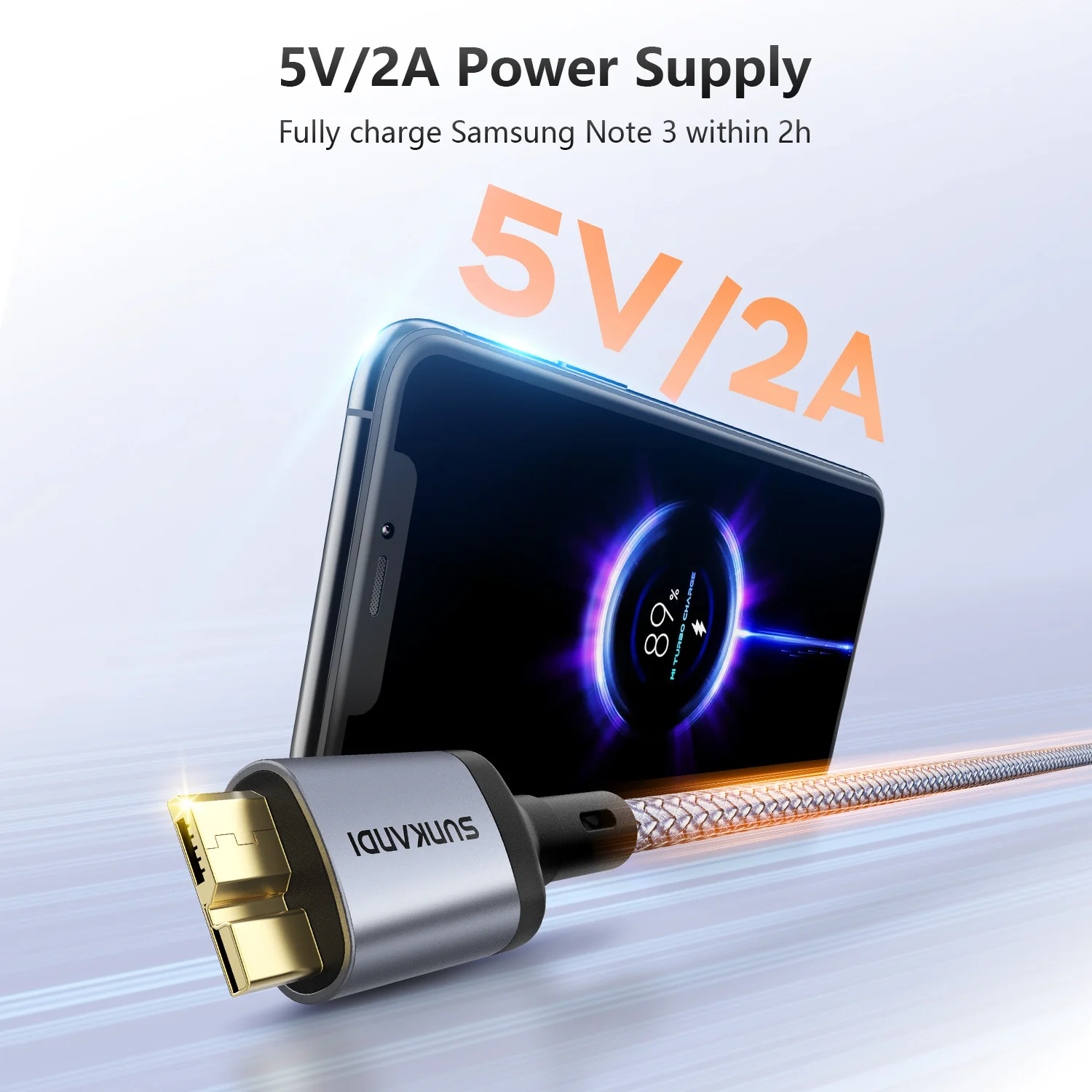 SUNKANDI 10 Gbps Micro-B-auf-USB-C-Festplattenkabel – Bild 3