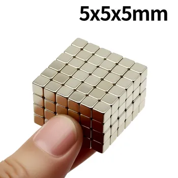 5x5x5mm Superstarker Neodym-Magnet N35 NdfeB Permanentmagnet imanes Block Leistungsstarke Magnete