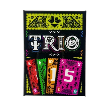 Strategisches Kartenspiel TRIO Card Fun für Familien- und Freundespartys, 3-6 Spieler, Brettspiel für alle