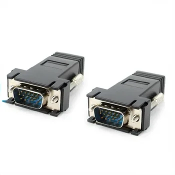VGA RJ45 Adapter Netzwerk Extender Netzwerkkabel Übertragung VGA Signal VGA Adapter Netzwerkkabel wird mit 15
