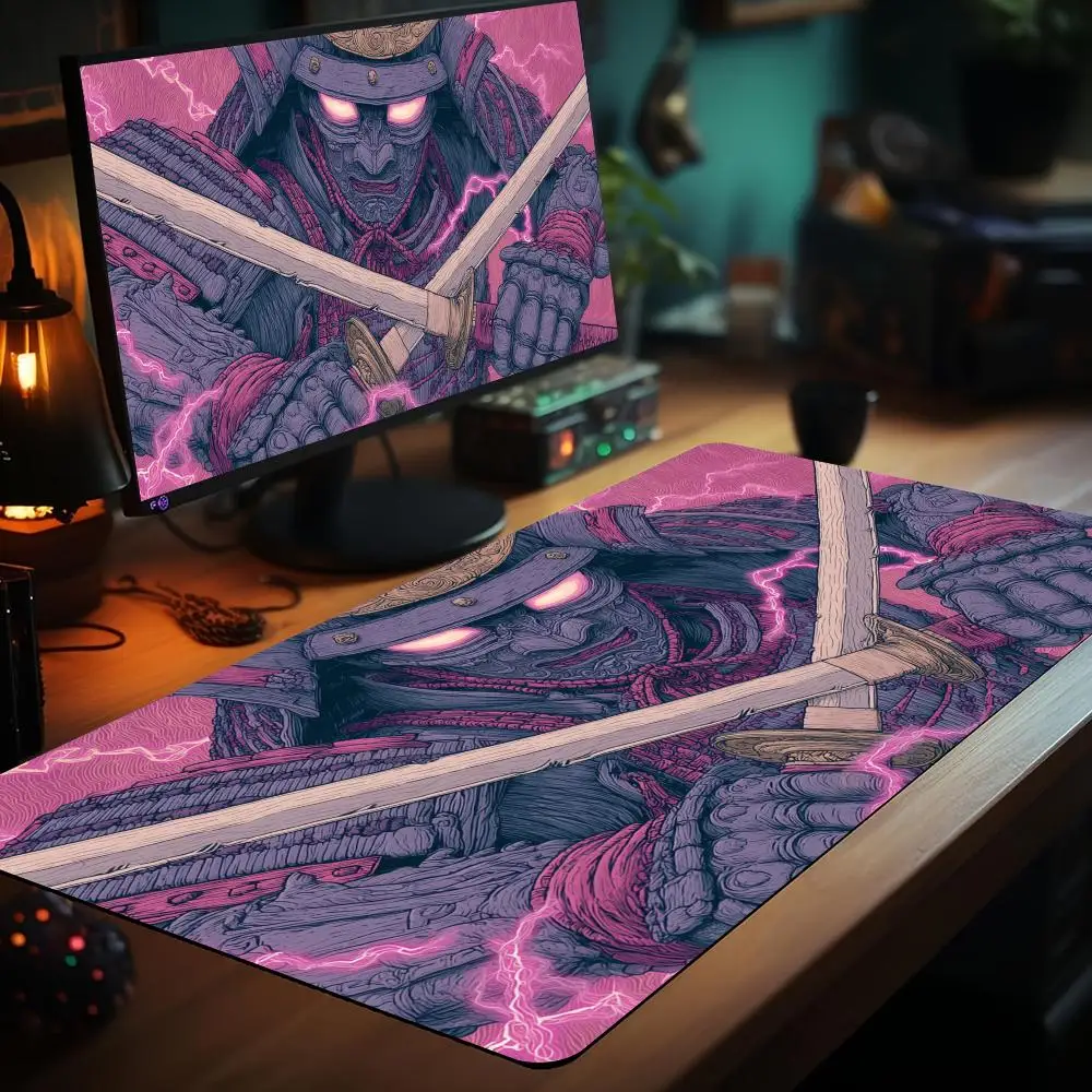 Cyberart Style Fantasy Samurai Design TCG Spielmatte Magic – Bild 3