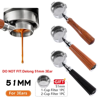 Kaffee-Siebträger ohne Boden, 51 mm, für Homix H11 Oster Cecotec Hibrew 1 2Cup, Ersatzfilterkorb