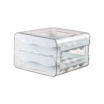 Automatische Scrollen Ei Rack Halter Lagerung Box Ei Korb Container Organizer Rolldown Kühlschrank Ei Spender