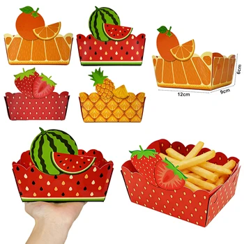 Obst-Servierplatten für Wassermelone, Erdbeere, Ananas, Orange, Snack-Geschenkbox, Kindergeburtstag