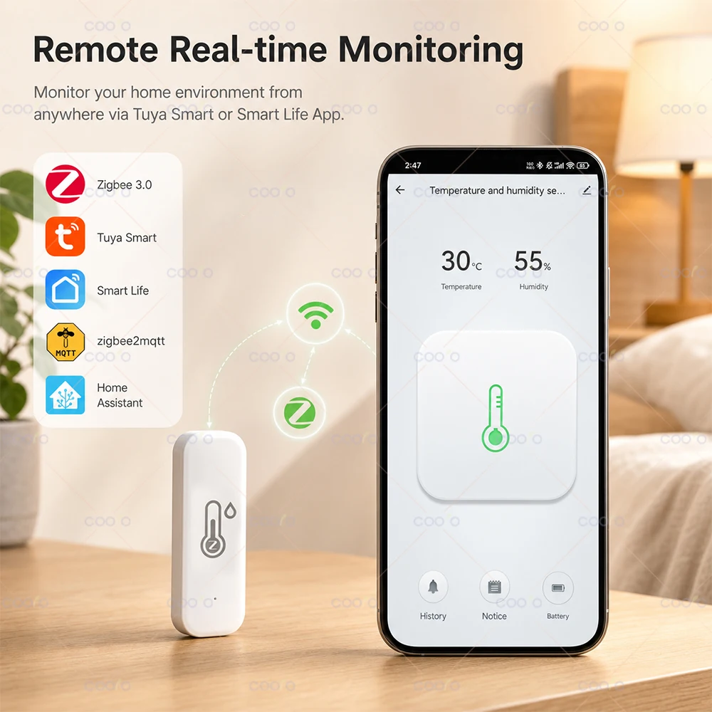 Tuya Zigbee 3.0 Temperatur- und Feuchtigkeitssensor – Bild 4