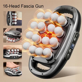 Massagepistolen-Set, tiefes Gewebe, Körper, Fitness, Muskel, elektrisches Relax-Massagegerät für Rücken