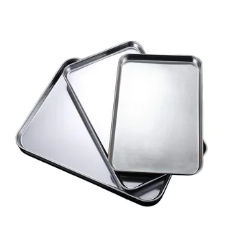 Reis Nudel Pfanne Home Gerichte Lagerung Organizer Rechteck Edelstahl Tablett Buffet Präsentation Tablett