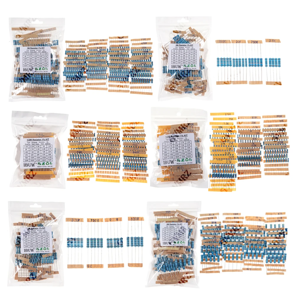 1/4W 1/2W 1W 2W 3W Widerstands-Set 1% – Bild 6