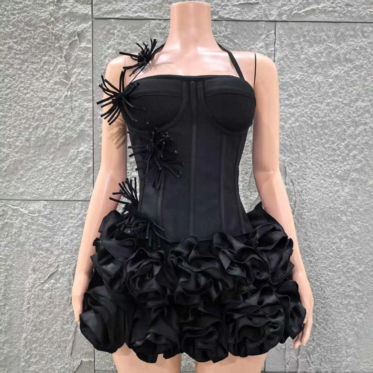 2025 neue Schwarze Farbe Frauen Sexy Liebsten Blumen 2 Stück