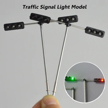 Ampel Licht Modell 3V LED Lampe DIY Eisenbahn Maßstab 1:87 Gebäude Straße Landschaft Layout Materialien