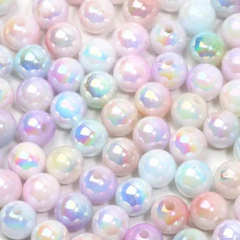 6/8/10/12/14/16mm Imitation Natürliche Perlen ABS Perlen Acryl Spacer Perlen für Schmuck Machen Diy Armband