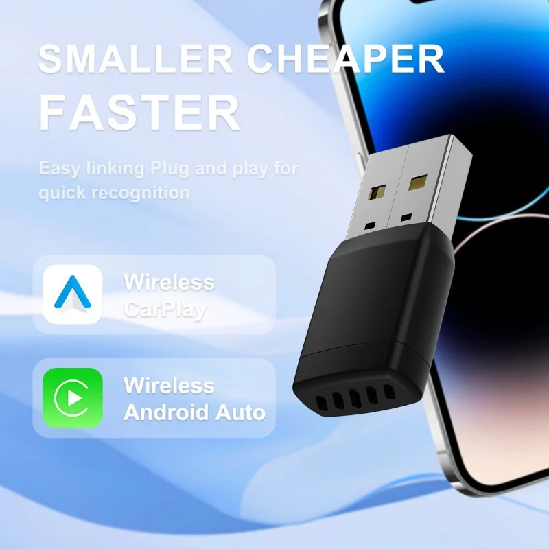 2-in-1 kabelgebundener zu kabelloser CarPlay-Adapter, Android – Bild 2