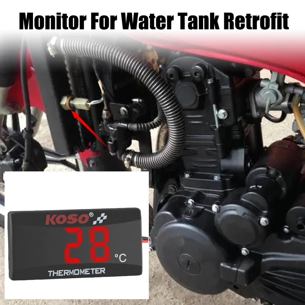 12V 0~120 ° C Monitor Motorrad Thermometer Wassertank – Bild 4