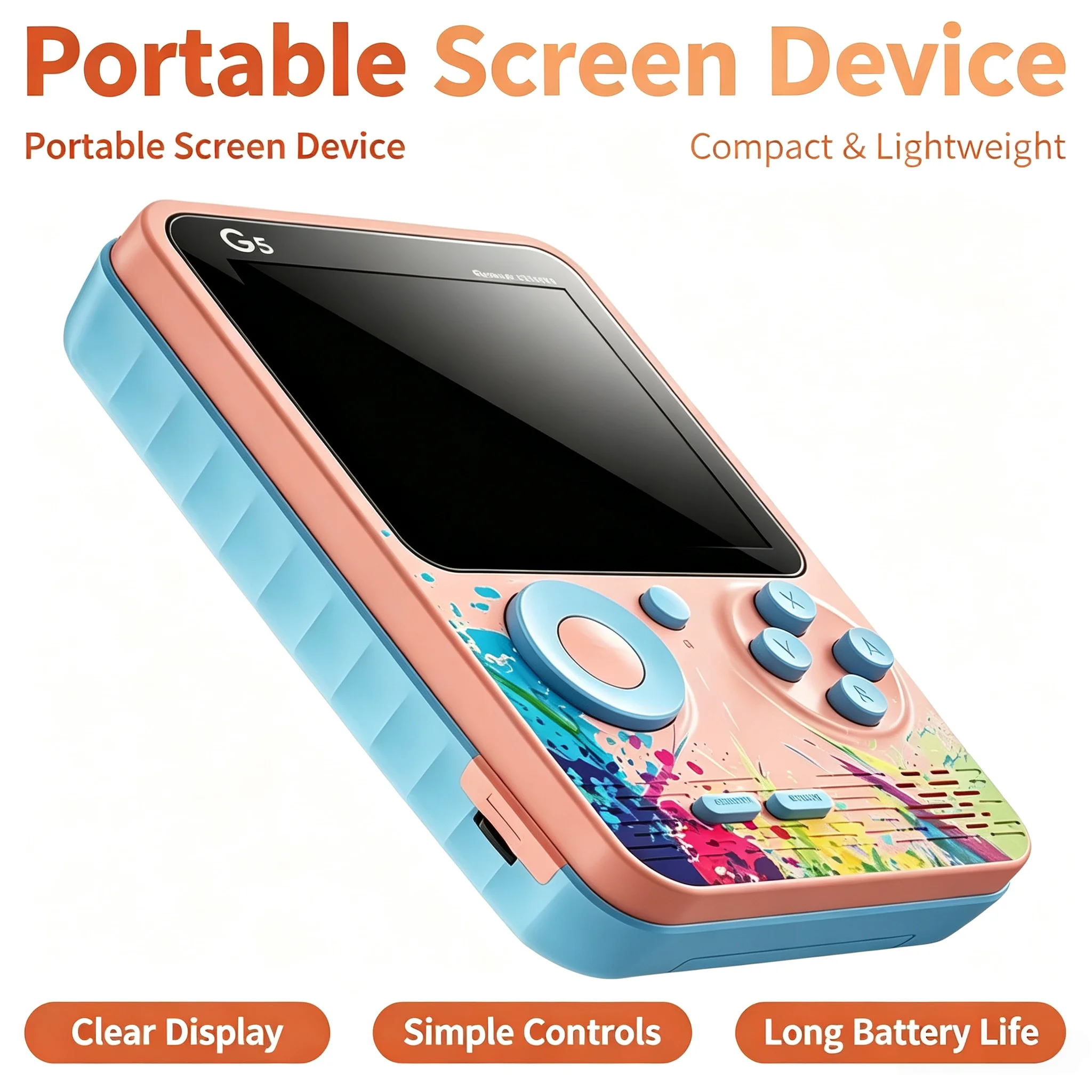 G5 500-in-1 Mini-Videospiel-Handheld-Spielkonsole, tragbare