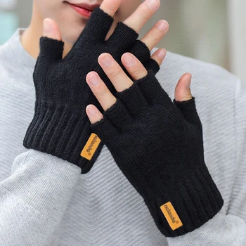Mode Winter Herbst Gestrickte Handschuhe Warme Plüsch Fingerlose Handschuhe für Männer & Frauen Outdoor-Sport
