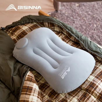 BISINNA Camping-aufblasbares Kissen, tragbar, ultraleicht, für Reisen, Wandern, Luftschlafkissen für Nacken