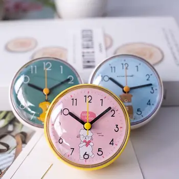 Mini-Sauger-Wanduhr für Badezimmer, beschlagfrei, wasserdicht, 7 cm, Küche, Toilette, kleine Quarz-Tischuhr