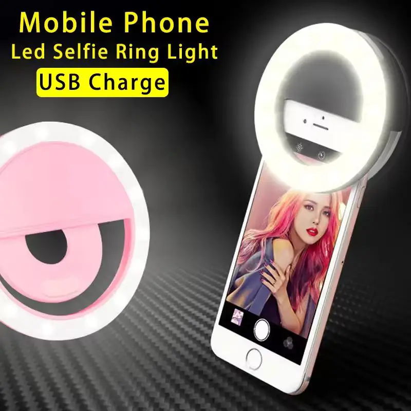 1pc USB Ladekabel LED Selfie Ring Licht Einstellbare