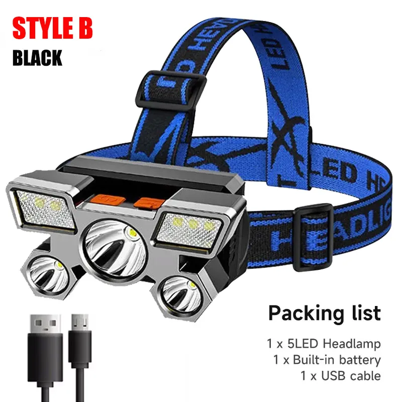 5-LED-Taschenlampe, wiederaufladbar, mit eingebauter – Bild 6