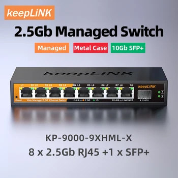 KeepLiNK 2,5 GB verwalteter Switch mit 8-Port 2,5 GB Ethernet 1-Port 10G SFP+