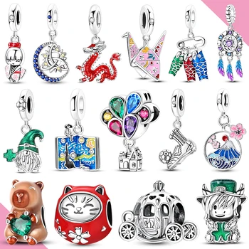 925 Silber Charms Stern Traumfänger Japanische Kultur Perlen Fit Armband Diy Frau Schmuck
