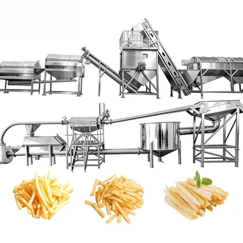 Maßgeschneiderte Kleine Pommes-Frites-Produktionslinie Pommes-Frites-Herstellungsausrüstung Maschine