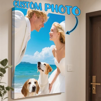 Großes individuelles Foto auf Leinwand, personalisiertes Geschenk für Raumdekoration, individuelle