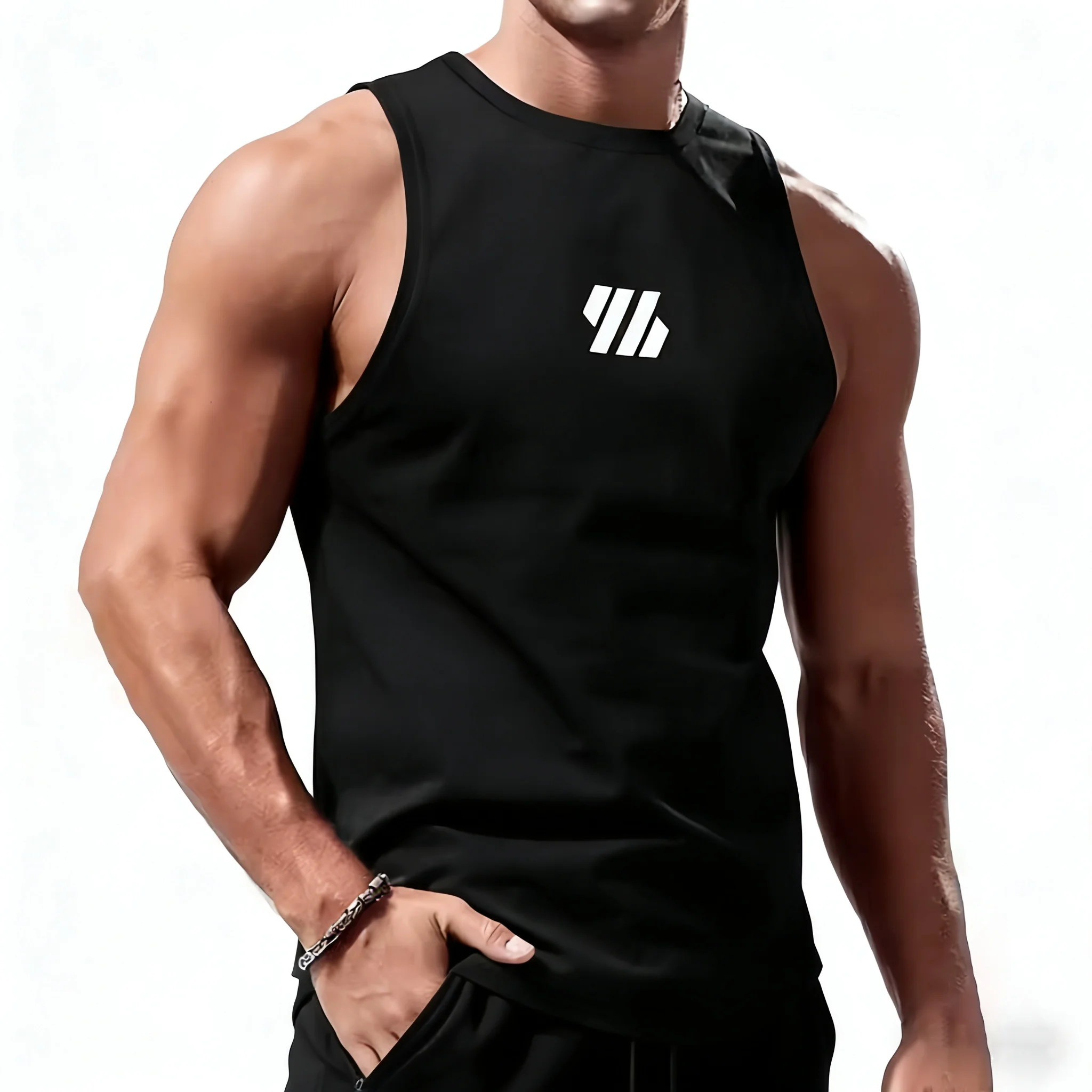 Herren Sport-Weste Sommer Schnelltrocknend Trainings-Tanktop – Bild 2