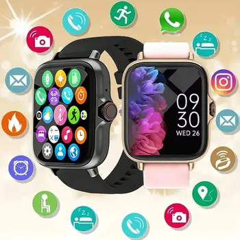 Multifunktionale Smartwatch für Männer und Frauen, Bluetooth-verbunden, Telefon, Musik, Fitness