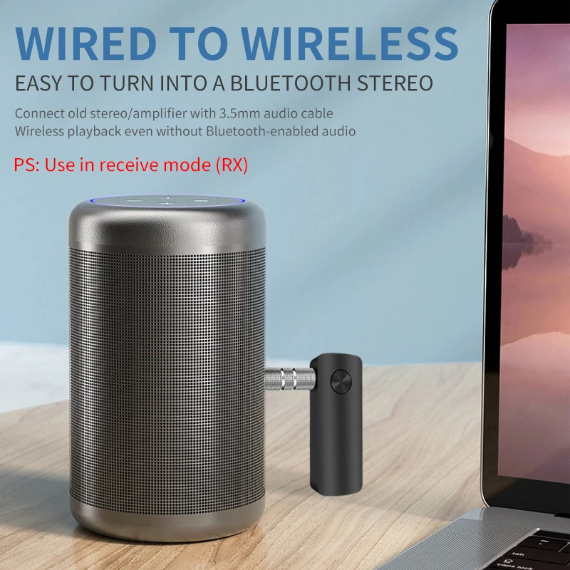 2-in-1 Wireless Audio Adapter Bluetooth 5,4 Empfänger Sender – Bild 2