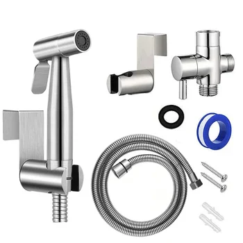 Handheld Wc Bidet Wasserhahn Sprayer Edelstahl Bad Bidet Sprayer Set Hand Sprayer Dusche Kopf Selbst Reinigung