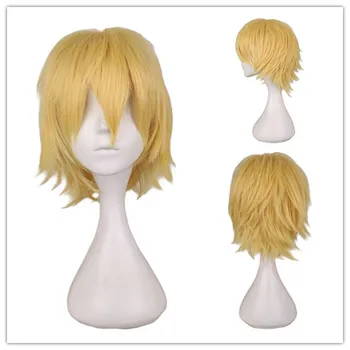 Synthetisches Haar, Axis Powers Hetalia Tino Vainaminen Style, männliche blonde kurze Cosplay-Perücke