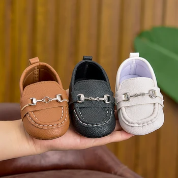 Baby-Loafer im britischen Stil, weichsohlige Schuhe für Babys im Alter von 0 bis 1 Jahr, Lauflernschuhe