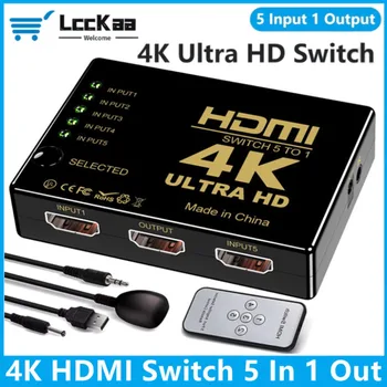 5 in 1 out HDMI Switch KVM Switcher HD 4K Video Switches Splitter 3X1 5x1 HDMI Switcher Hub Adapter für Xbox