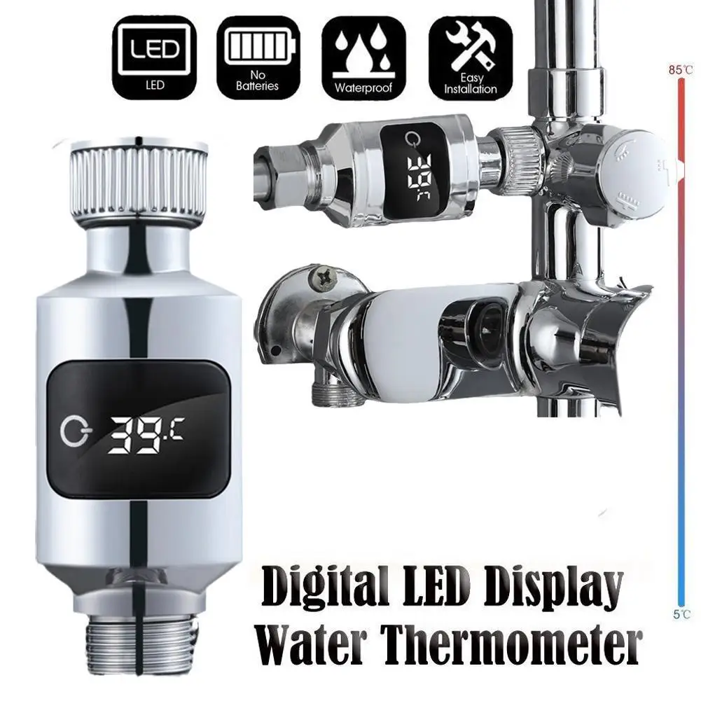 LED Digitaler Duschpyrometer Temperaturmonitor Strom – Bild 5